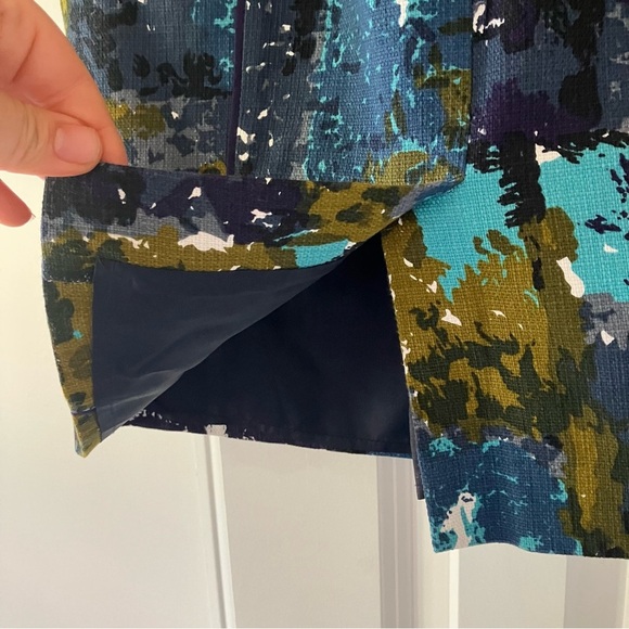 EUC Anthropologie Tabitha Simons Liquid Acres Lined Pocket Pencil Skirt (4) - Picture 7 of 11